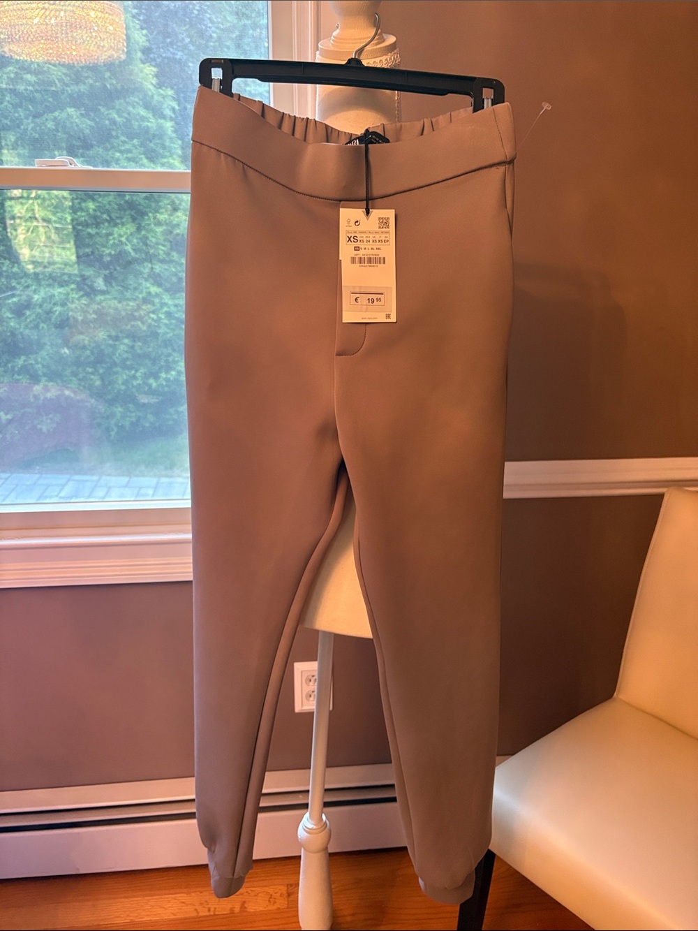 Zara Women’s Gray Dress Pants - Neutral Taupe
